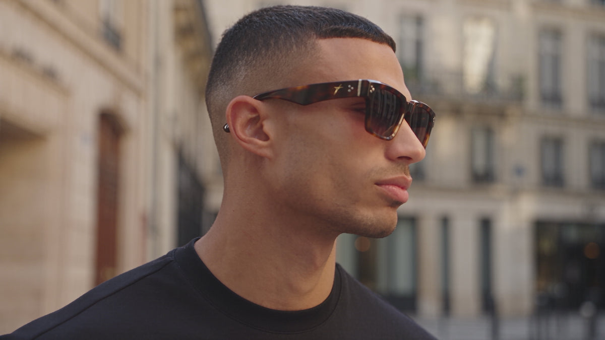 Video: model wearing Yume Aurien – Tortoiseshell sunglasses