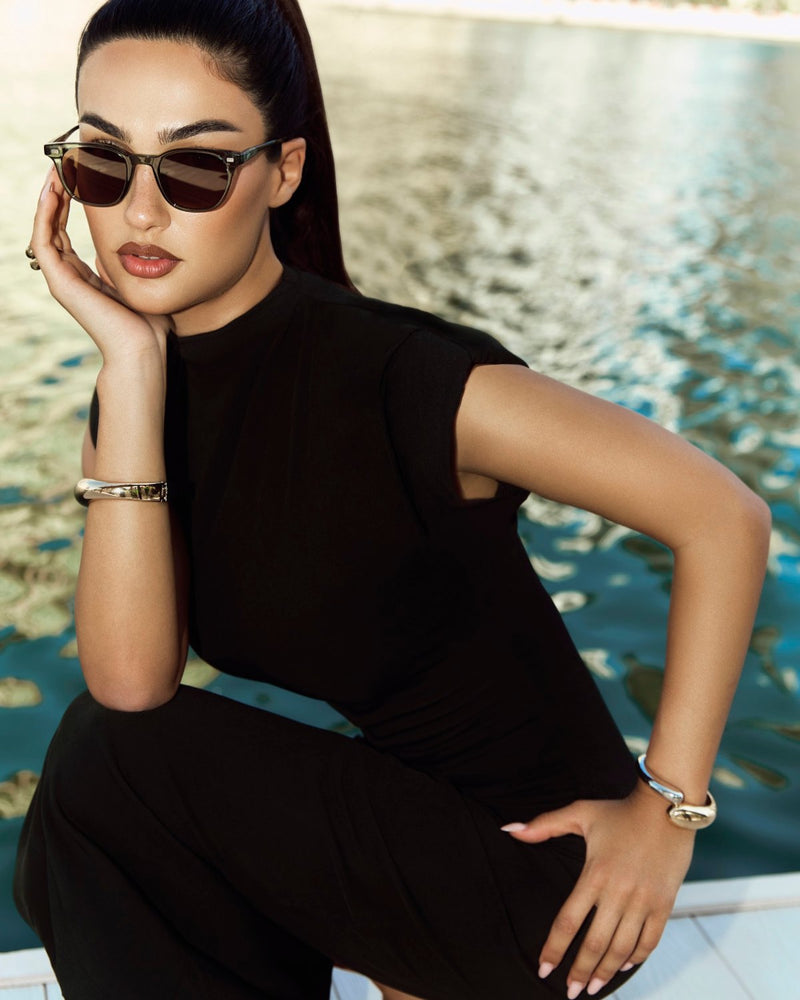 Lucid sunglasses styled for holiday