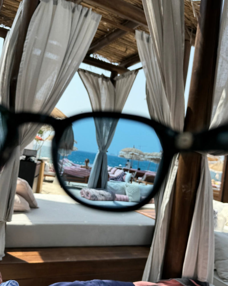 Mirae sunglasses styled for holiday